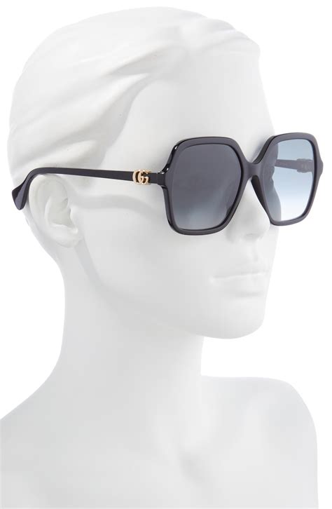 gucci 56mm square sunglasses nordstrom rack|gucci web stripe sunglasses.